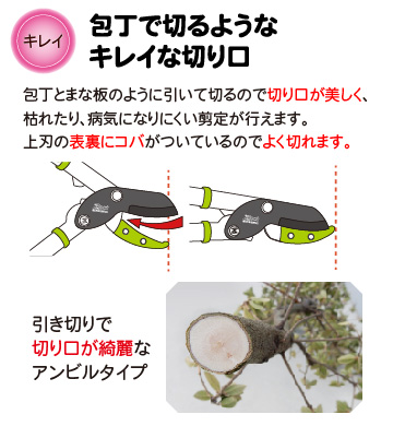 剪定用品 ザクト太枝切鋏 ANG-800／ANG-650／ANG-500｜草刈機・刈払機